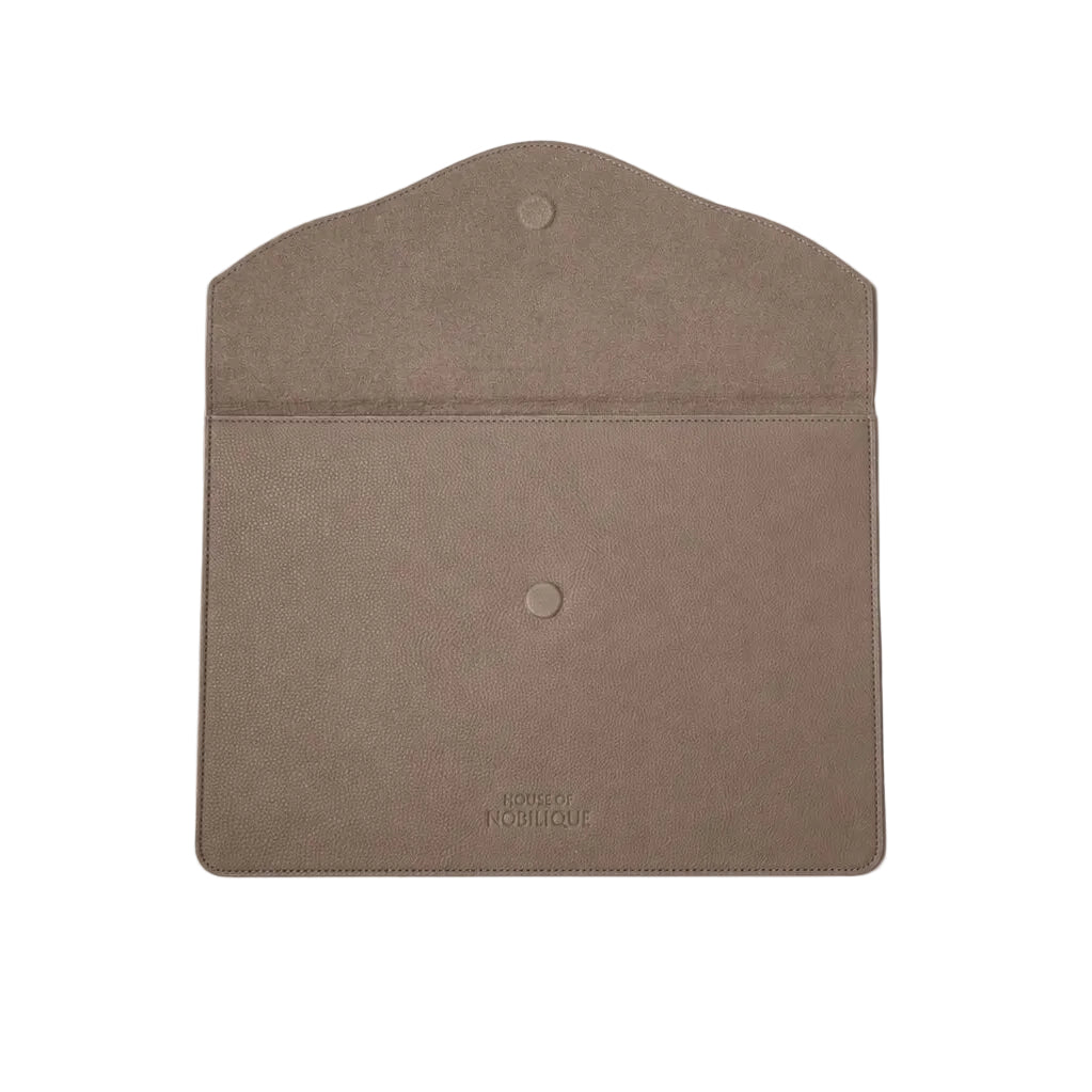 The Leather Envelope Sleeve Taupe