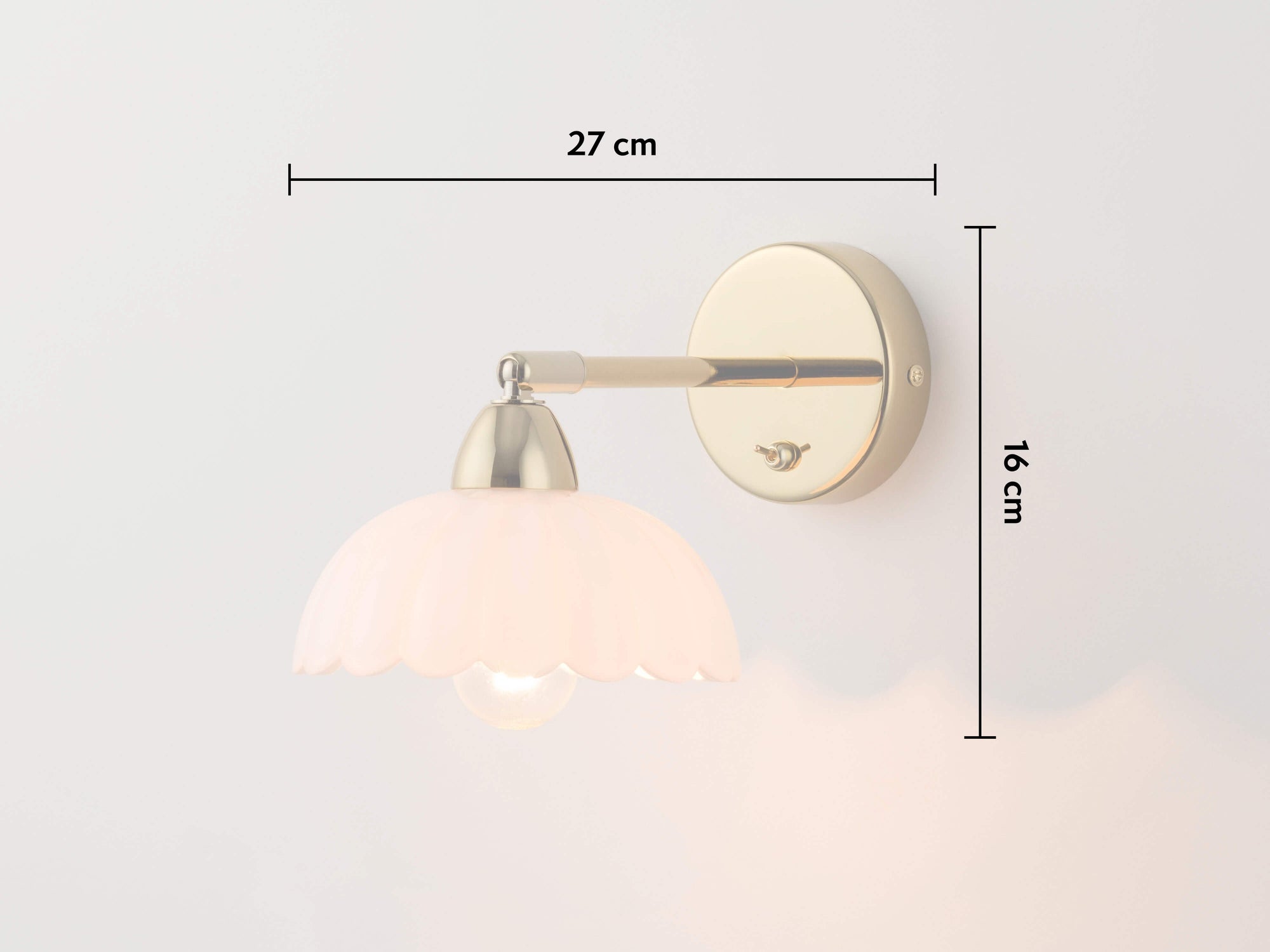 White flower sconce wall light