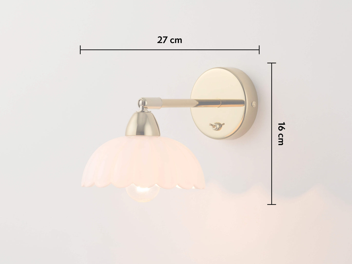 White flower sconce wall light