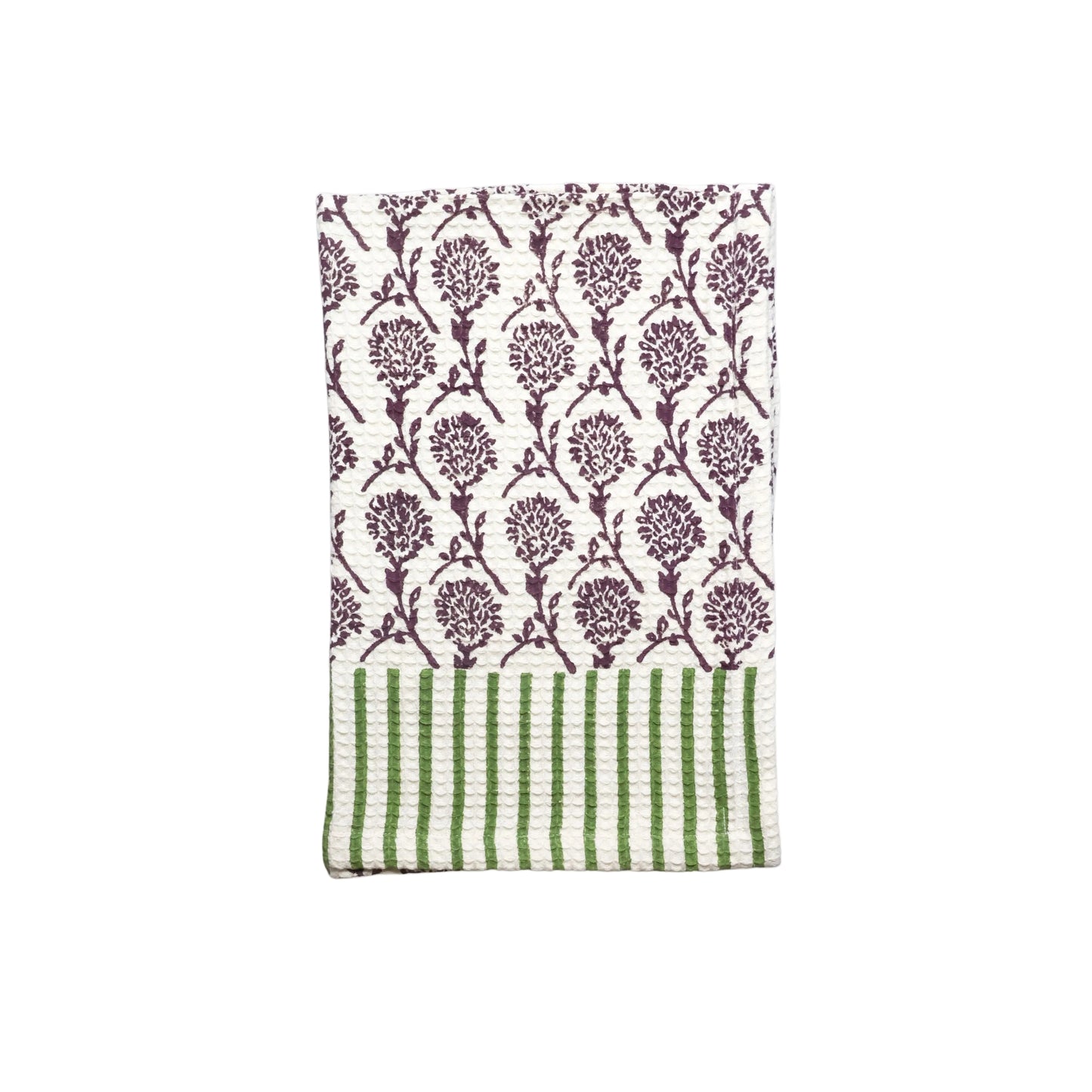Nikhar Cotton Waffle Kitchen Towel - Deep Mauve