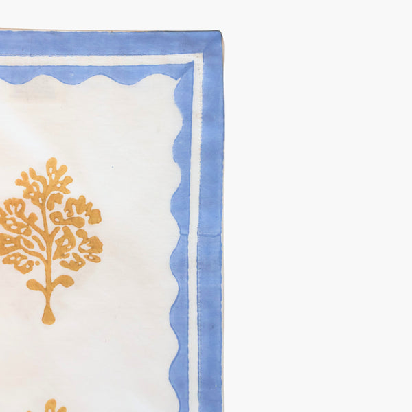 Sara - Pure Cotton Table Napkin Set of 2 - Pastel Blue & Butter Yellow