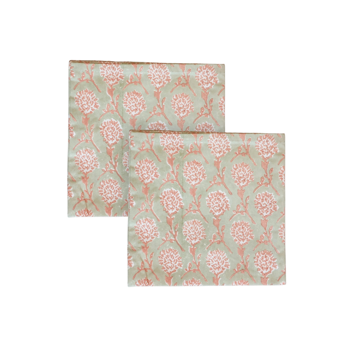 Nikhar Table Napkins Set of 2 - Gray & Dusty Pink