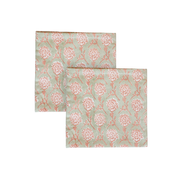 Nikhar Table Napkins Set of 2 - Gray & Dusty Pink