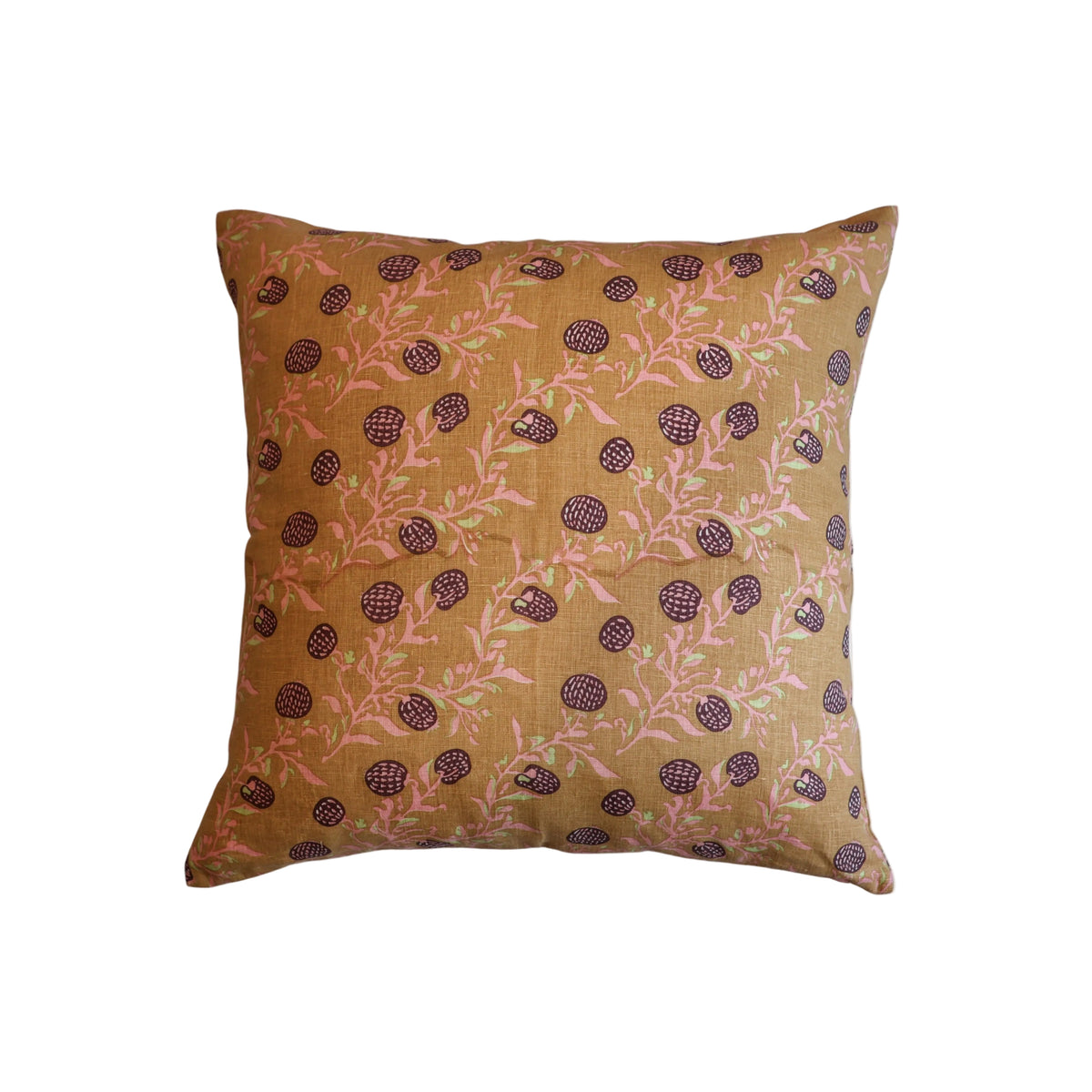 Rasa - Pure Linen Throw Pillow Cover - Biscuit Brown