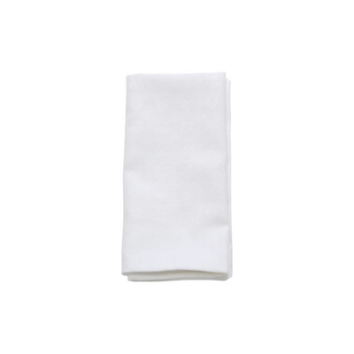 White Alpine Chalet Cotton Gingham Napkin, Set of 4, Italian Cotton, 50x50cm