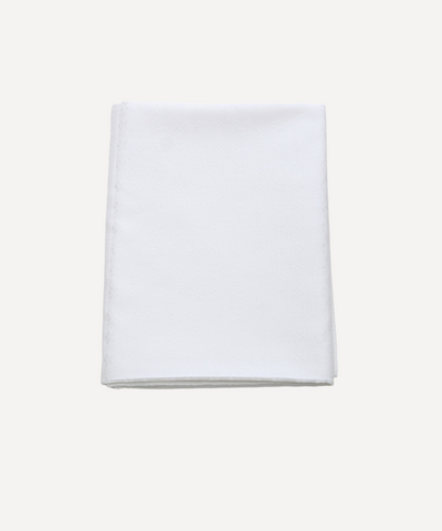 White Alpine Chalet Cotton Gingham Tablecloth, Italian Cotton, 230 x 150cm by Marla Primrose