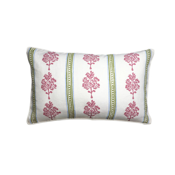 Sara Lumbar Throw Pillow Cover - Mauve