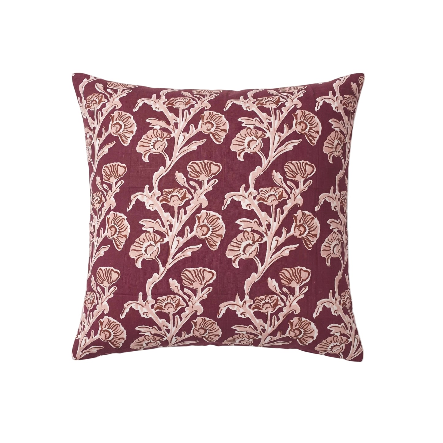 Bella Throw Pillow Cover - Wine Red