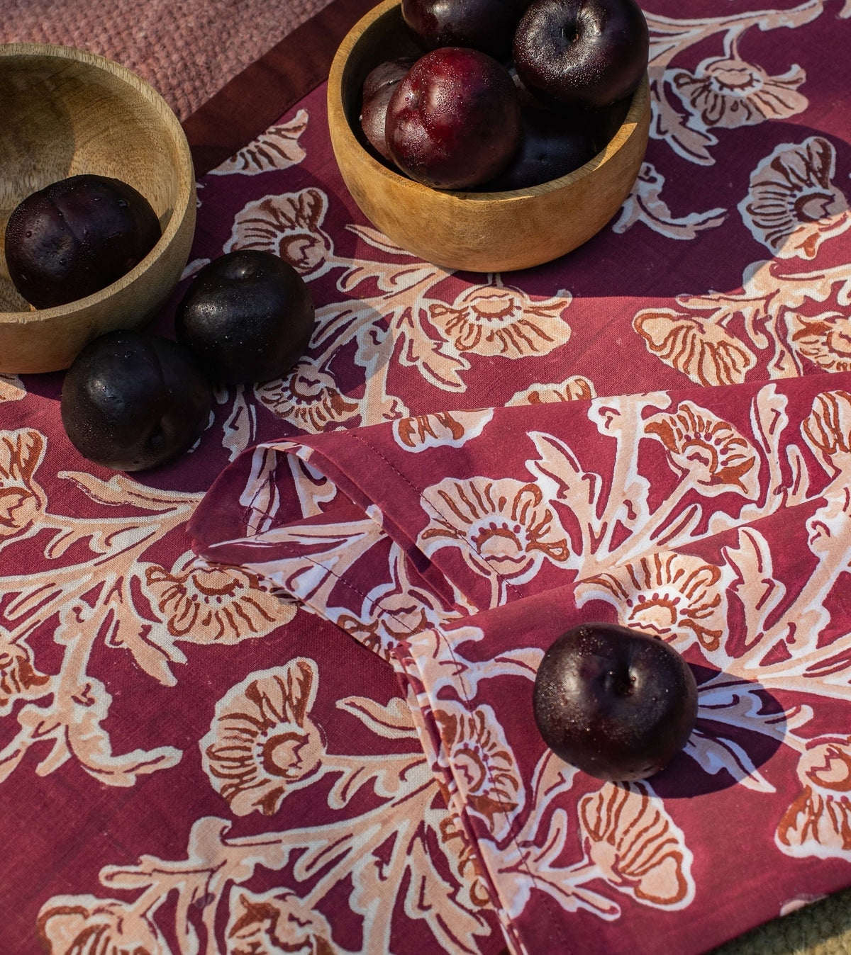 Bella Table Napkins Set of 2 - Wine Red