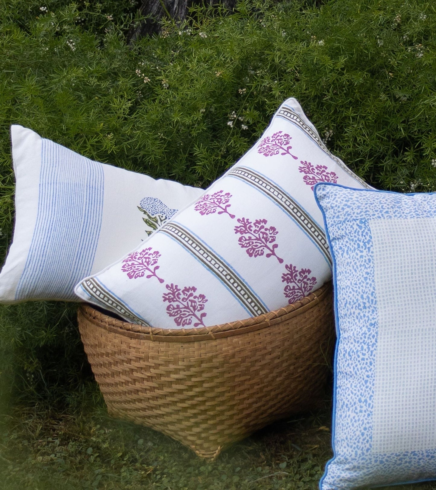 Sara Lumbar Throw Pillow Cover - Mauve
