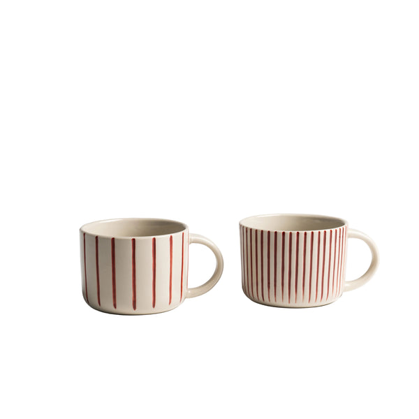 Yarrow Mug - Brushed Earth Red - Medium (Set of 2)