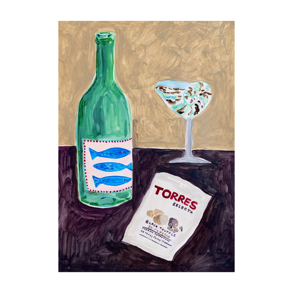 Wine and Crisps Print