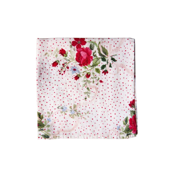 Winter Bouquet Napkin Ivory Bows