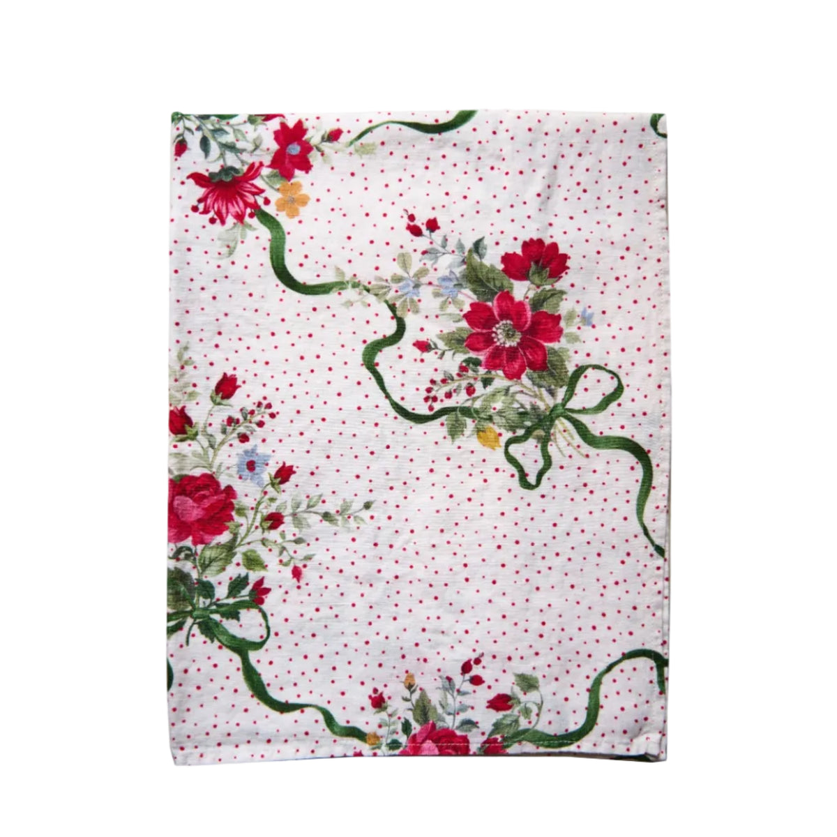 Winter Bouquet Runner Green Bows