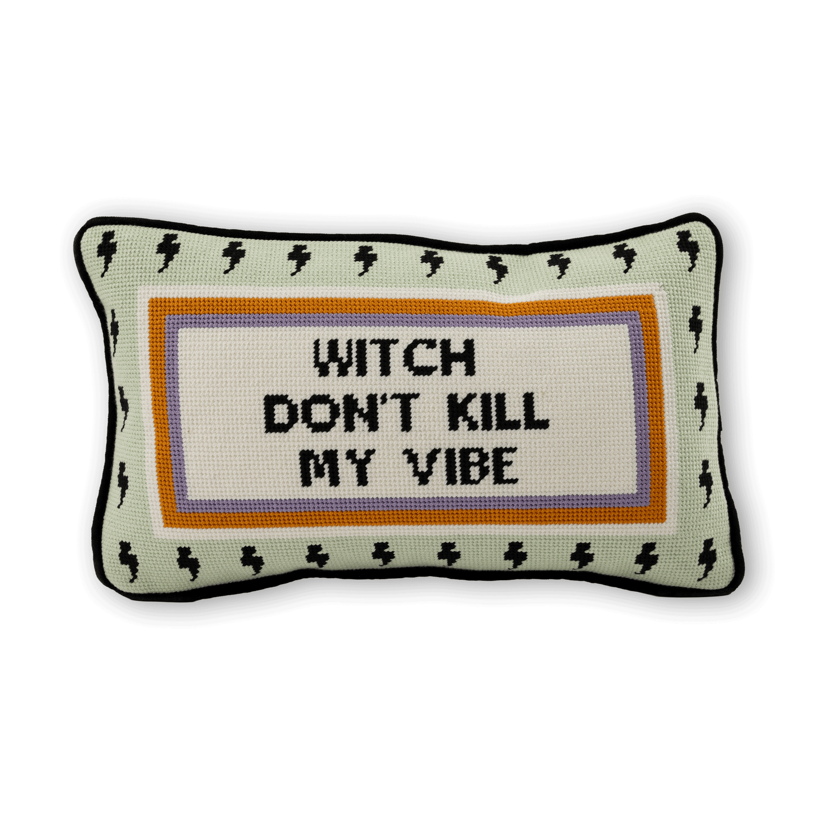 Witch Don't Kill My Vibe Needlepoint Pillow - Furbish Studio