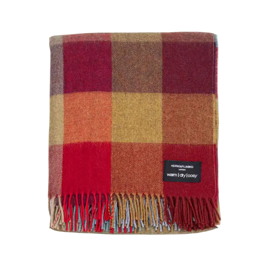 Wonderland - Alpaca & Merino Lambswool Blanket - Bright Coloured Checks