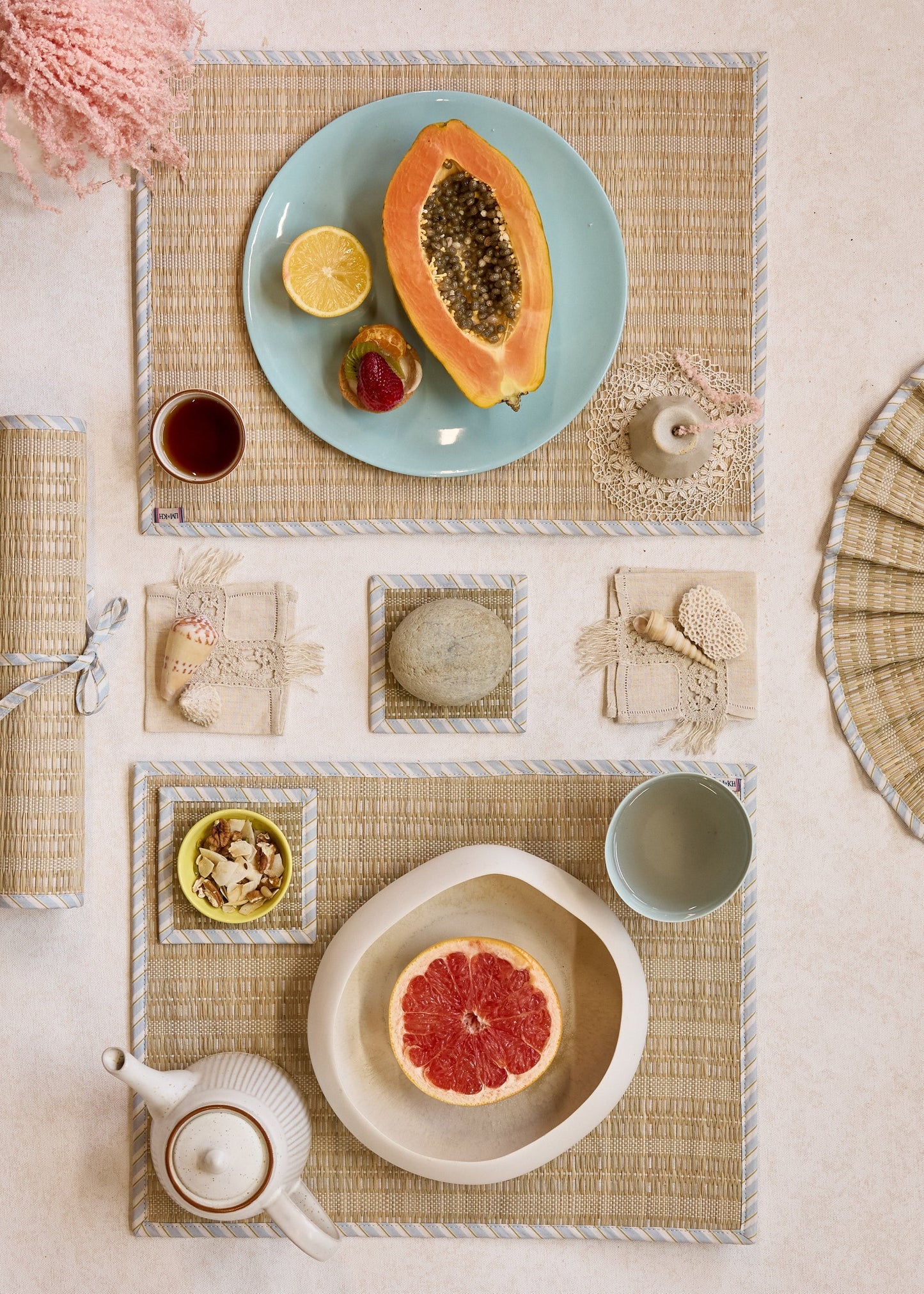 Rushcutters Bay Woven Afternoon Coasters - Set Of 4