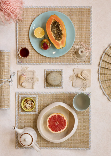 Rushcutters Bay Woven Afternoon Coasters - Set Of 4