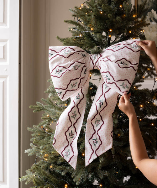 Christmas Hanging Bow - Berry Ribbons