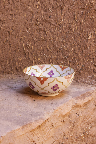 Round Salad Bowl - 70's Oasis Gold