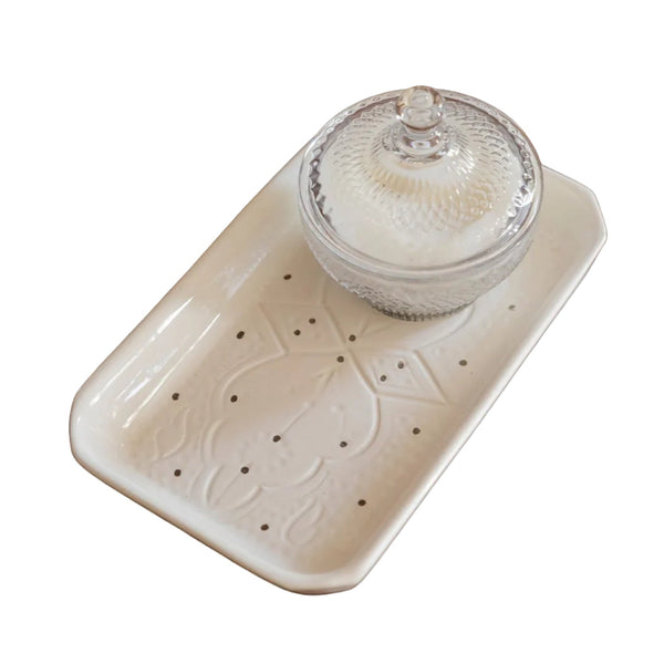 Rectangular Decorative Tray - Empreinte Noor Silver