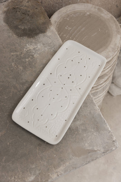 Long Rectangular Tray - Silver Noor Imprint