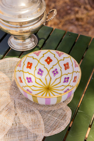 Round Salad Bowl - 70's Oasis Gold