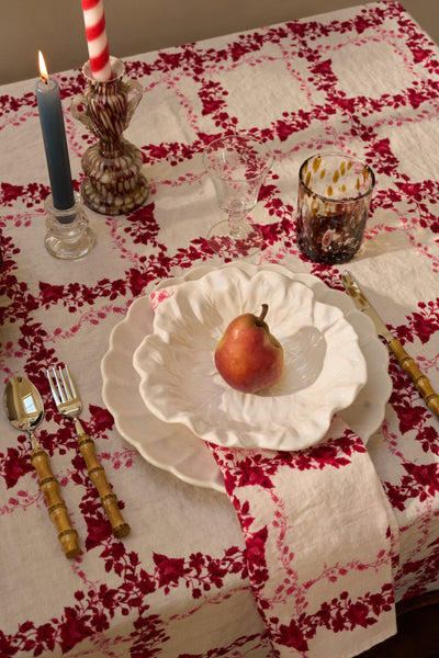 Flora Check Napkin