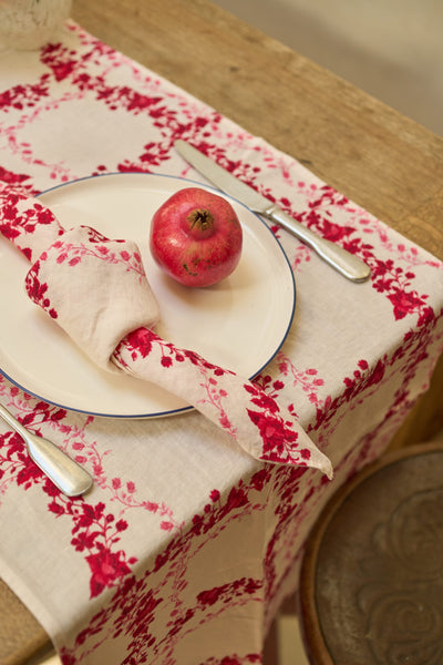 Flora Check Napkin