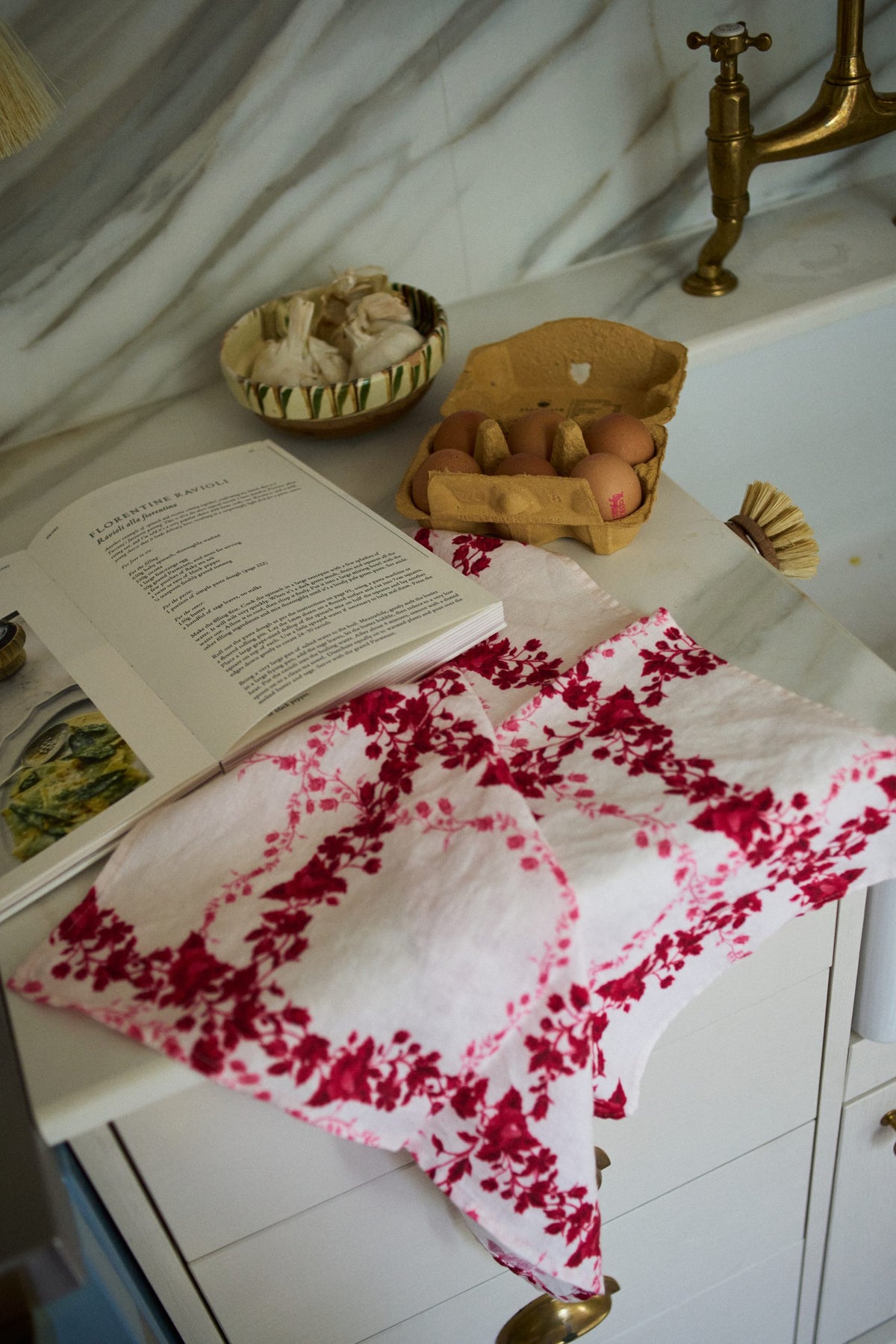 Flora Check Napkin