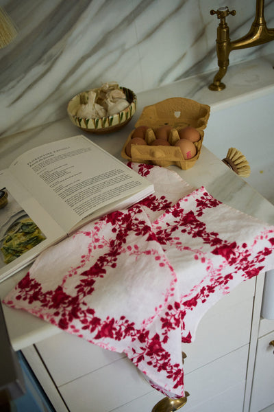 Flora Check Napkin