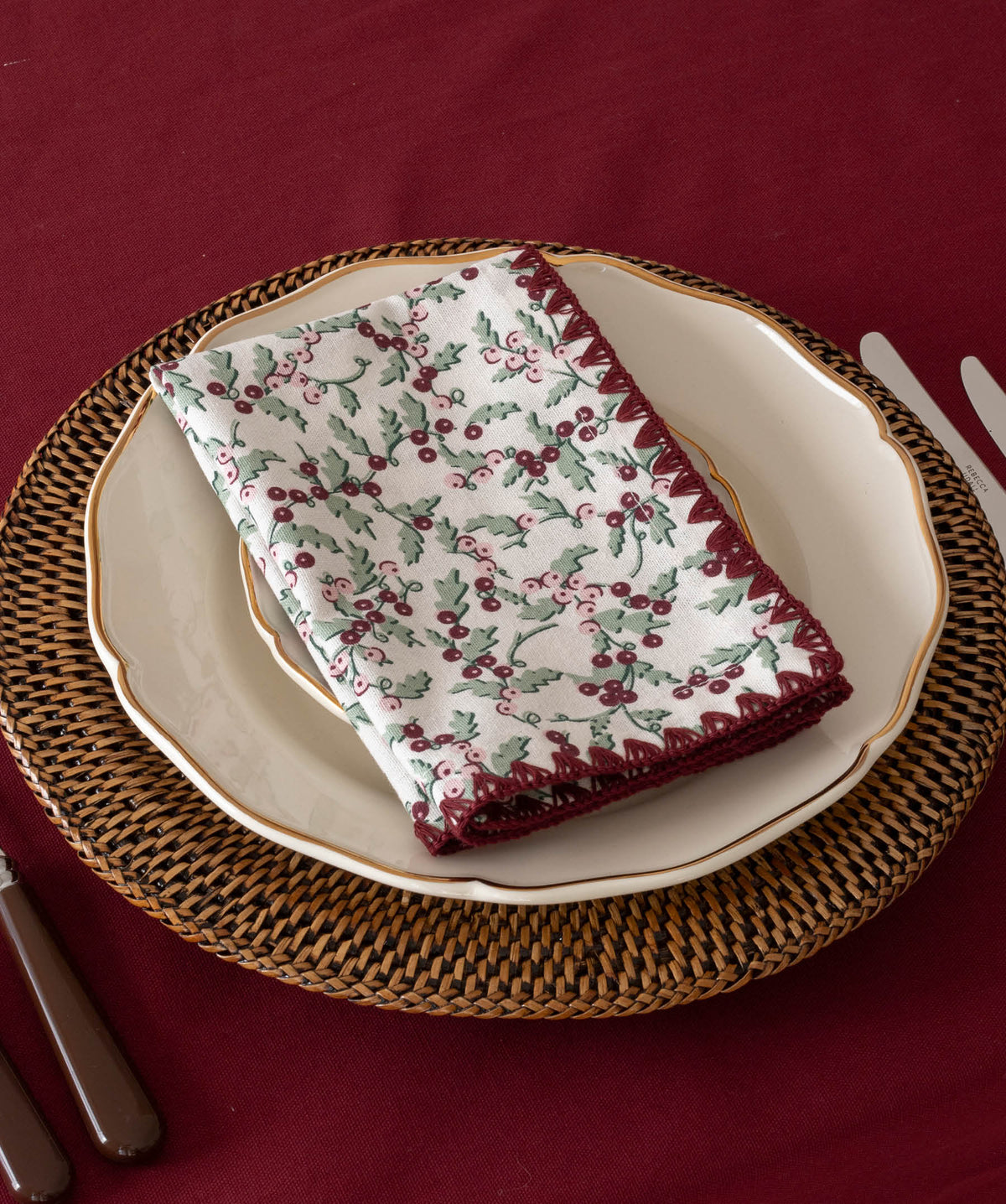 Napkins, Set of 2 - Berry Vines