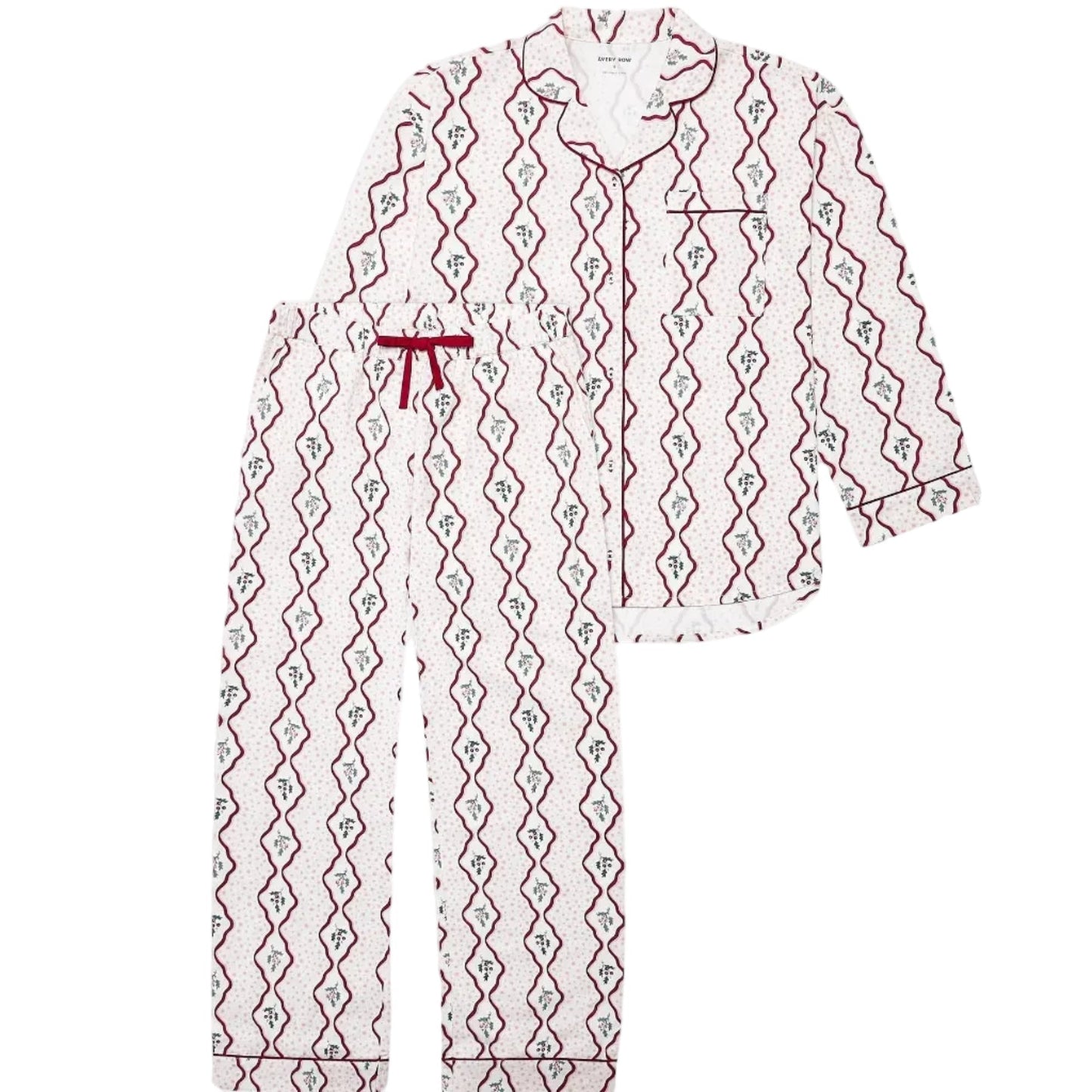 Women's Flannel Pyjamas - Berry Ribbons