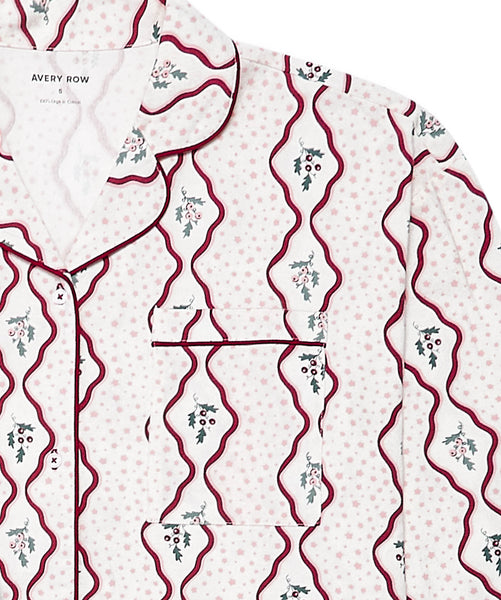Women's Flannel Pyjamas - Berry Ribbons