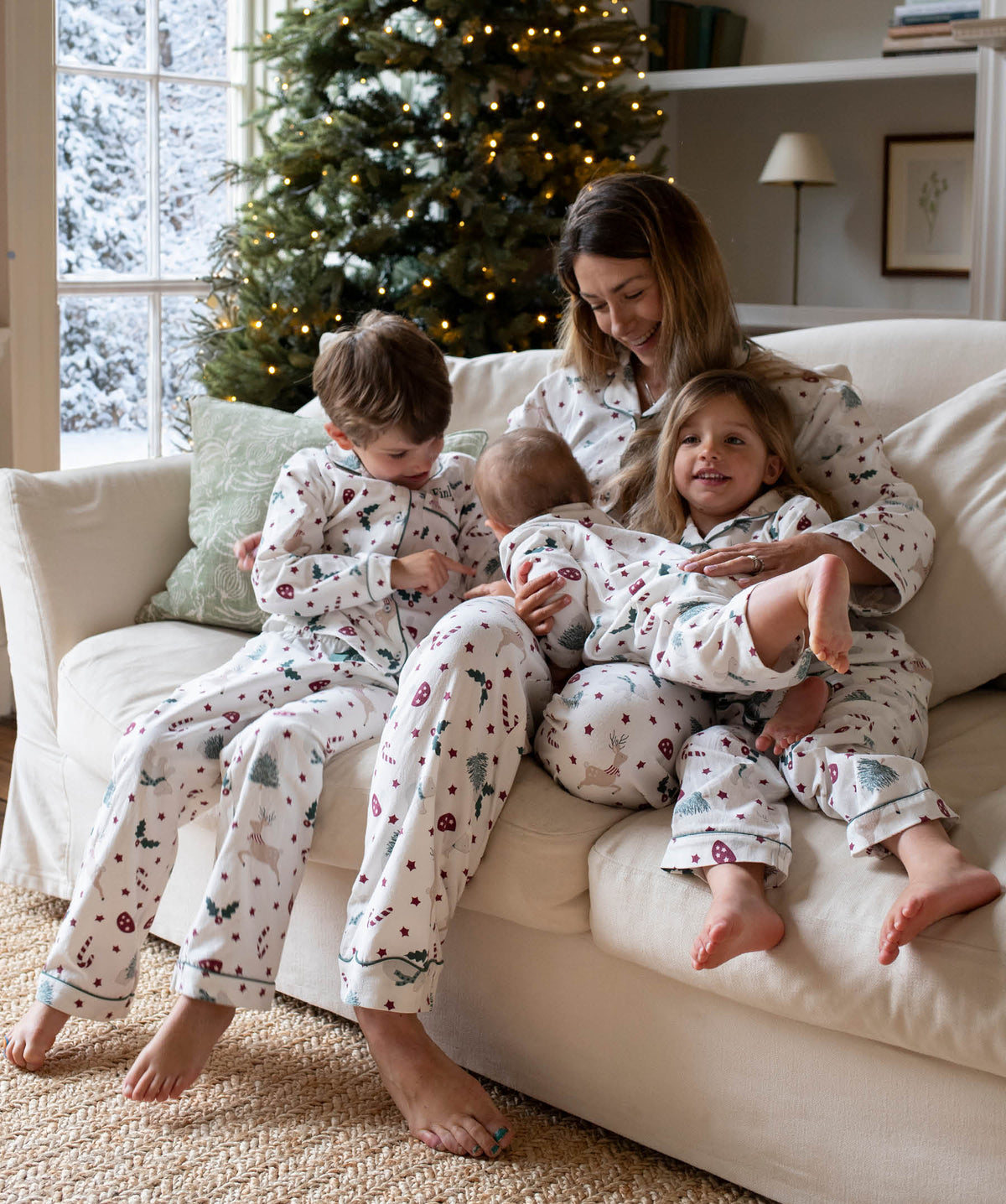 Children's Flannel Pyjamas -  Christmas Carousel
