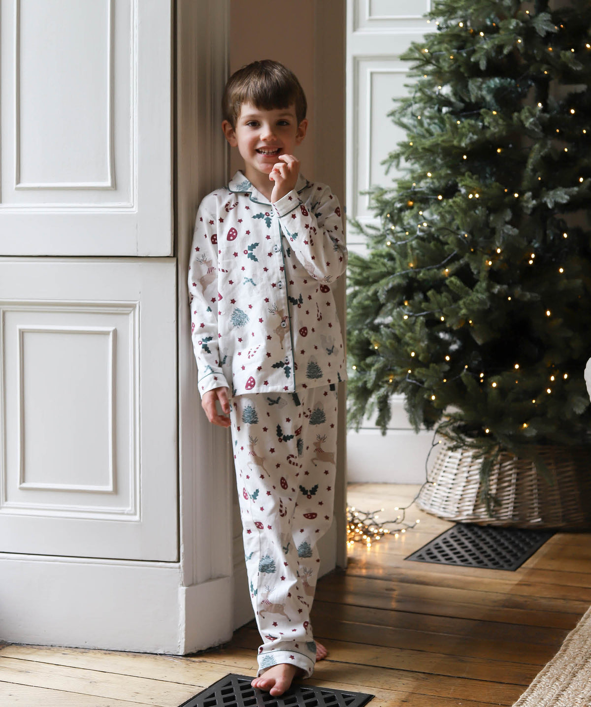 Children's Flannel Pyjamas -  Christmas Carousel