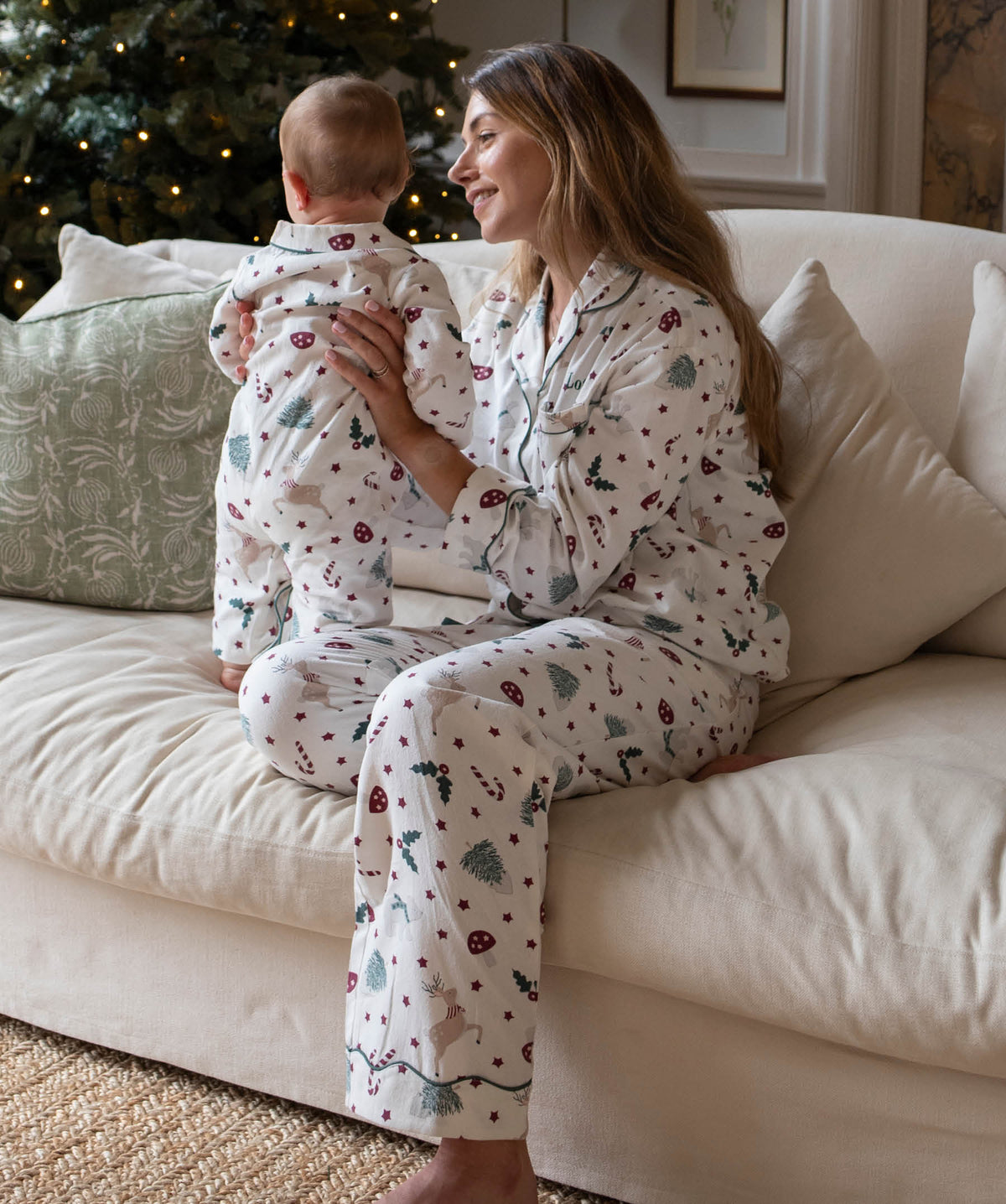 Women's Flannel Pyjamas - Christmas Carousel