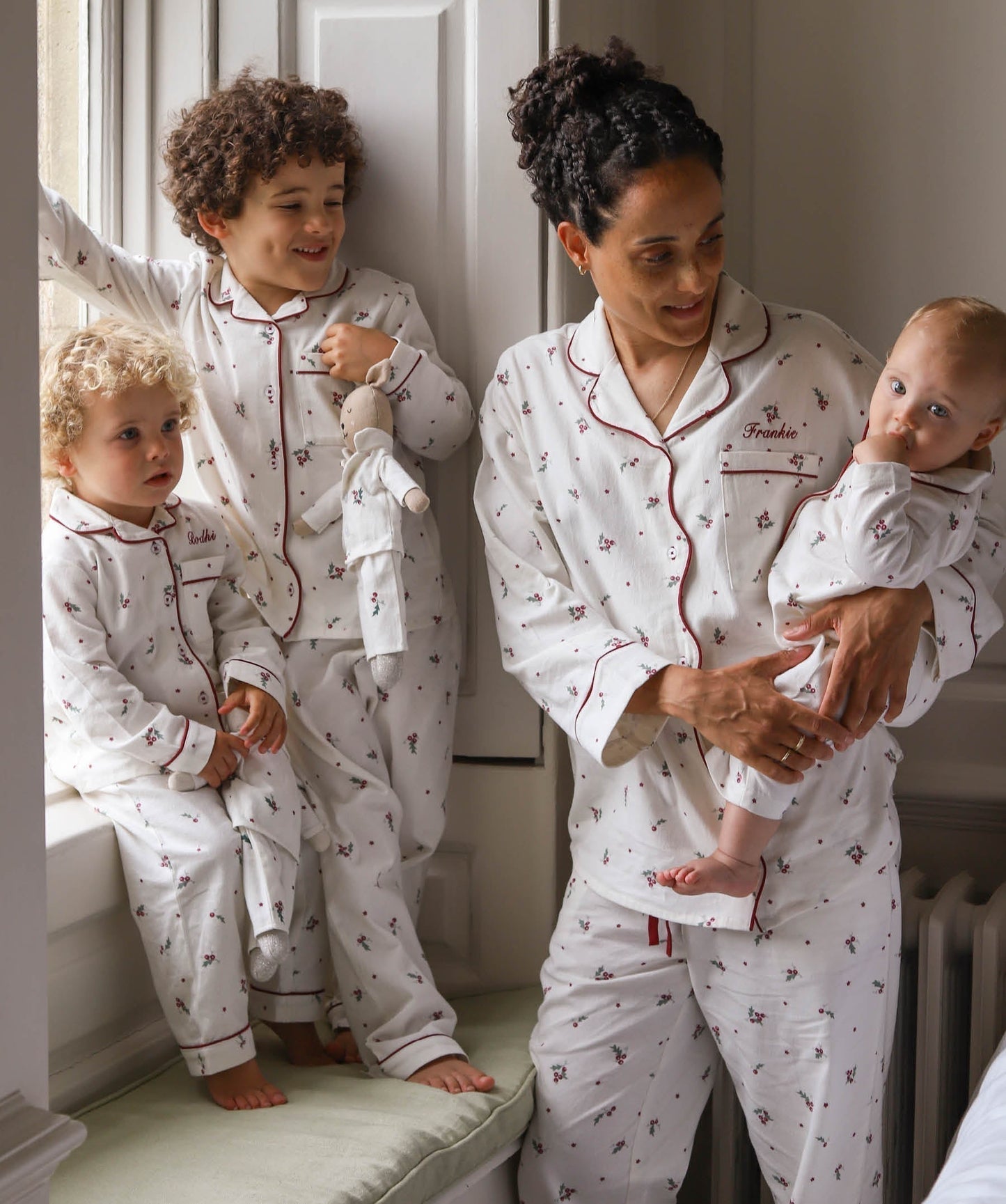Children's Flannel Pyjamas - Holly Scatter