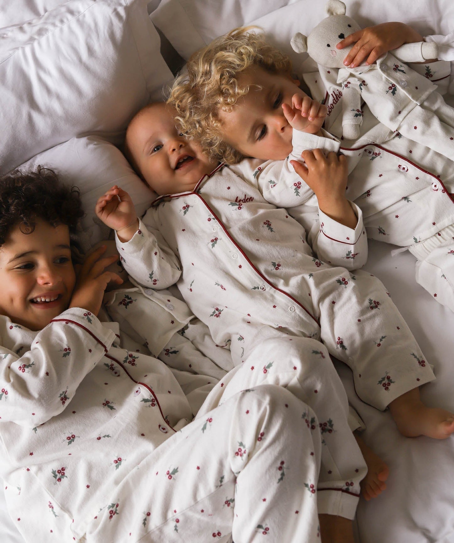 Children's Flannel Pyjamas - Holly Scatter