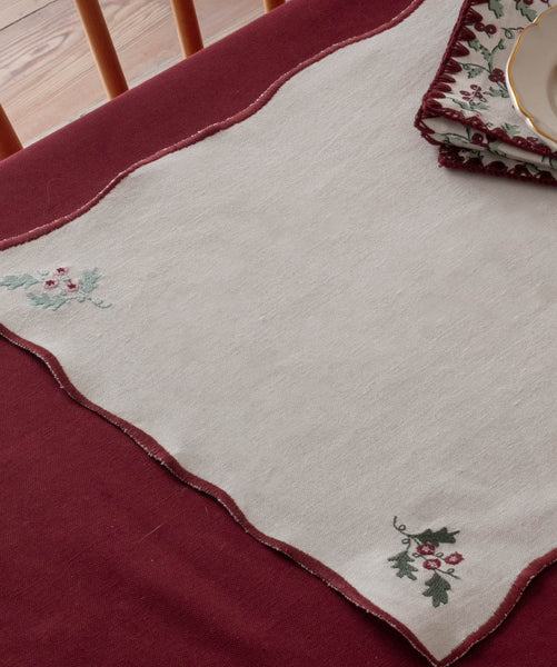 Cotton Place Mats, Set of 2 - Berry Ribbons