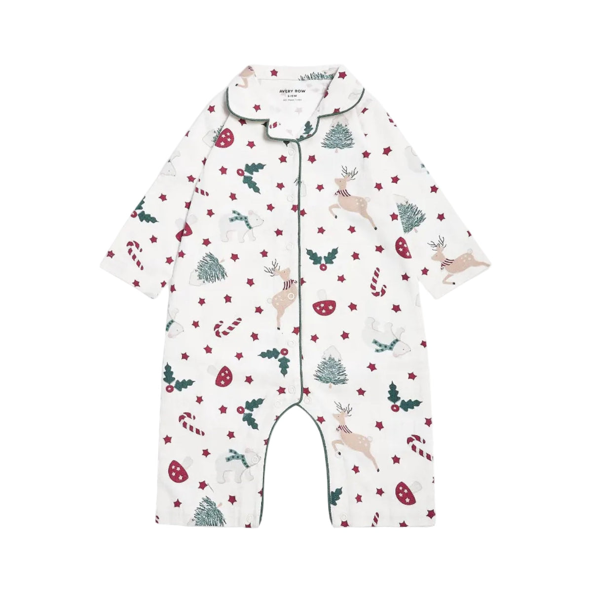 Baby Flannel Sleepsuit - Christmas Carousel