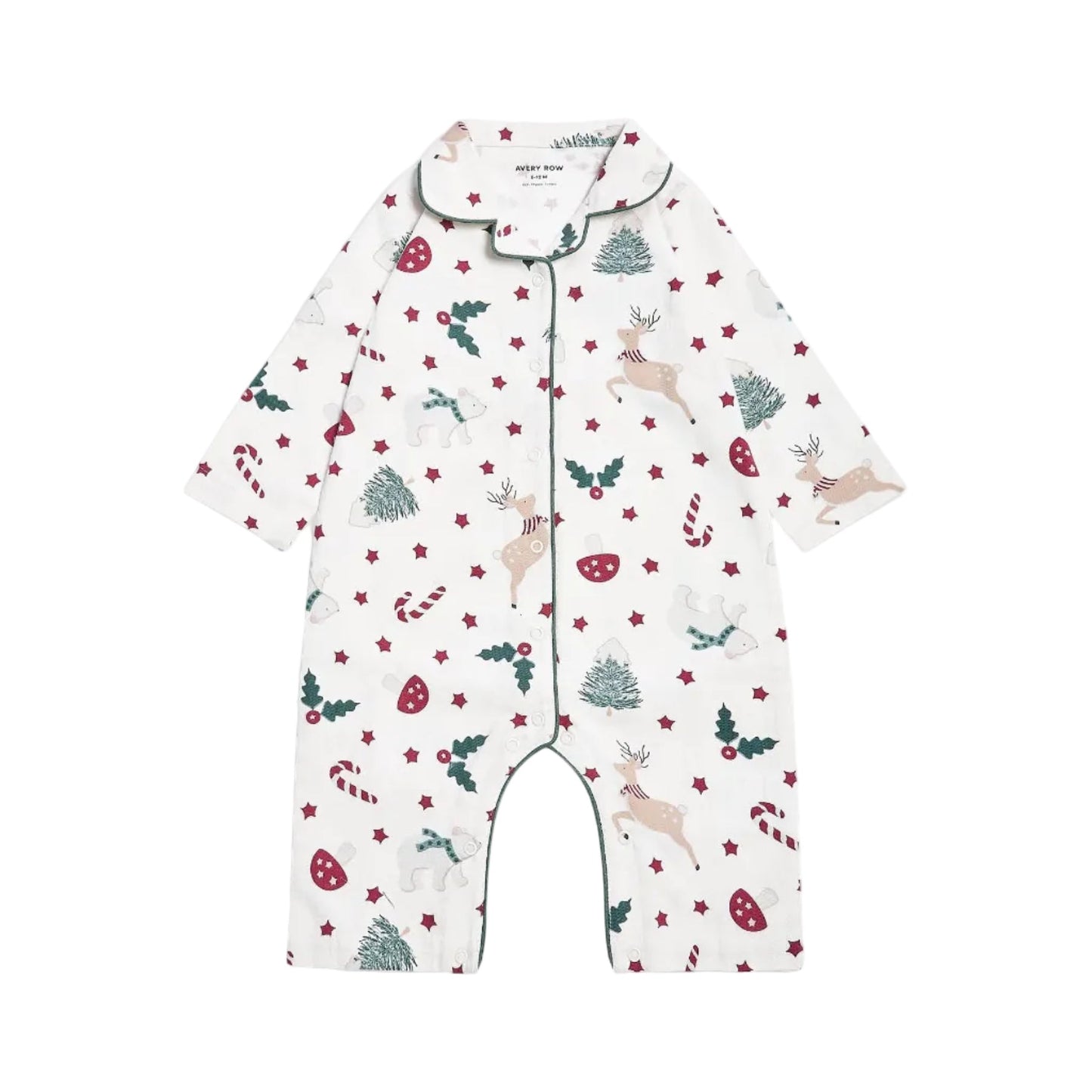 Baby Flannel Sleepsuit - Christmas Carousel