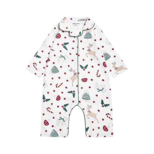 Baby Flannel Sleepsuit - Christmas Carousel