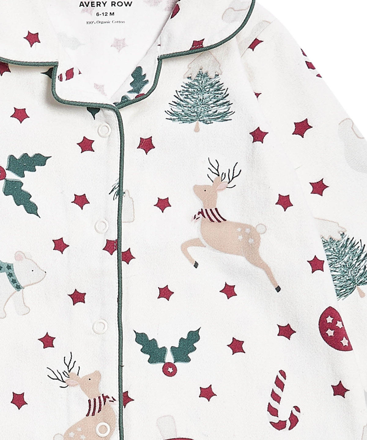 Baby Flannel Sleepsuit - Christmas Carousel