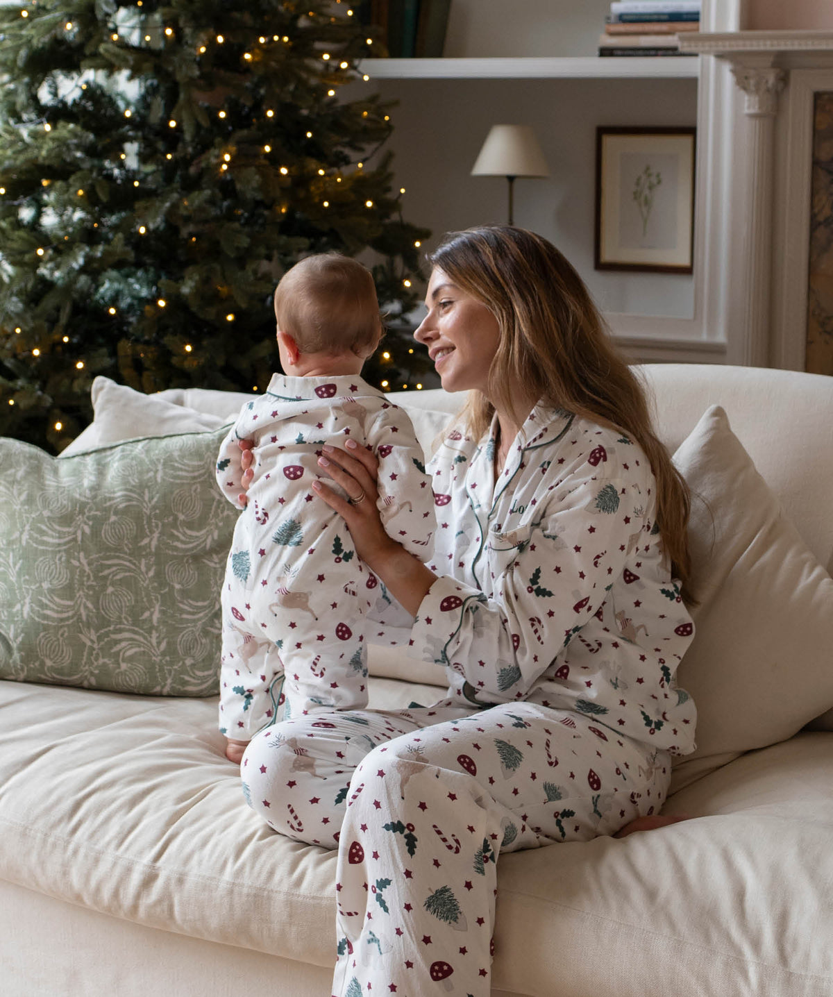 Baby Flannel Sleepsuit - Christmas Carousel