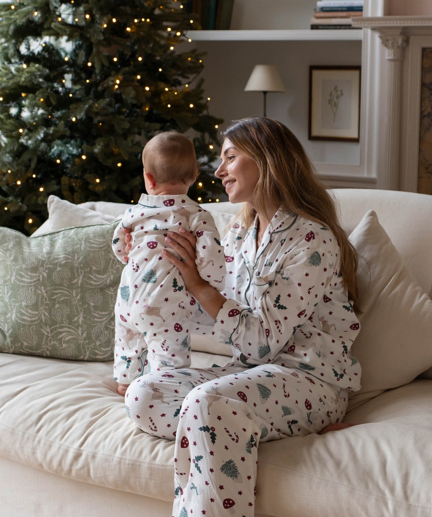 Baby Flannel Sleepsuit - Christmas Carousel