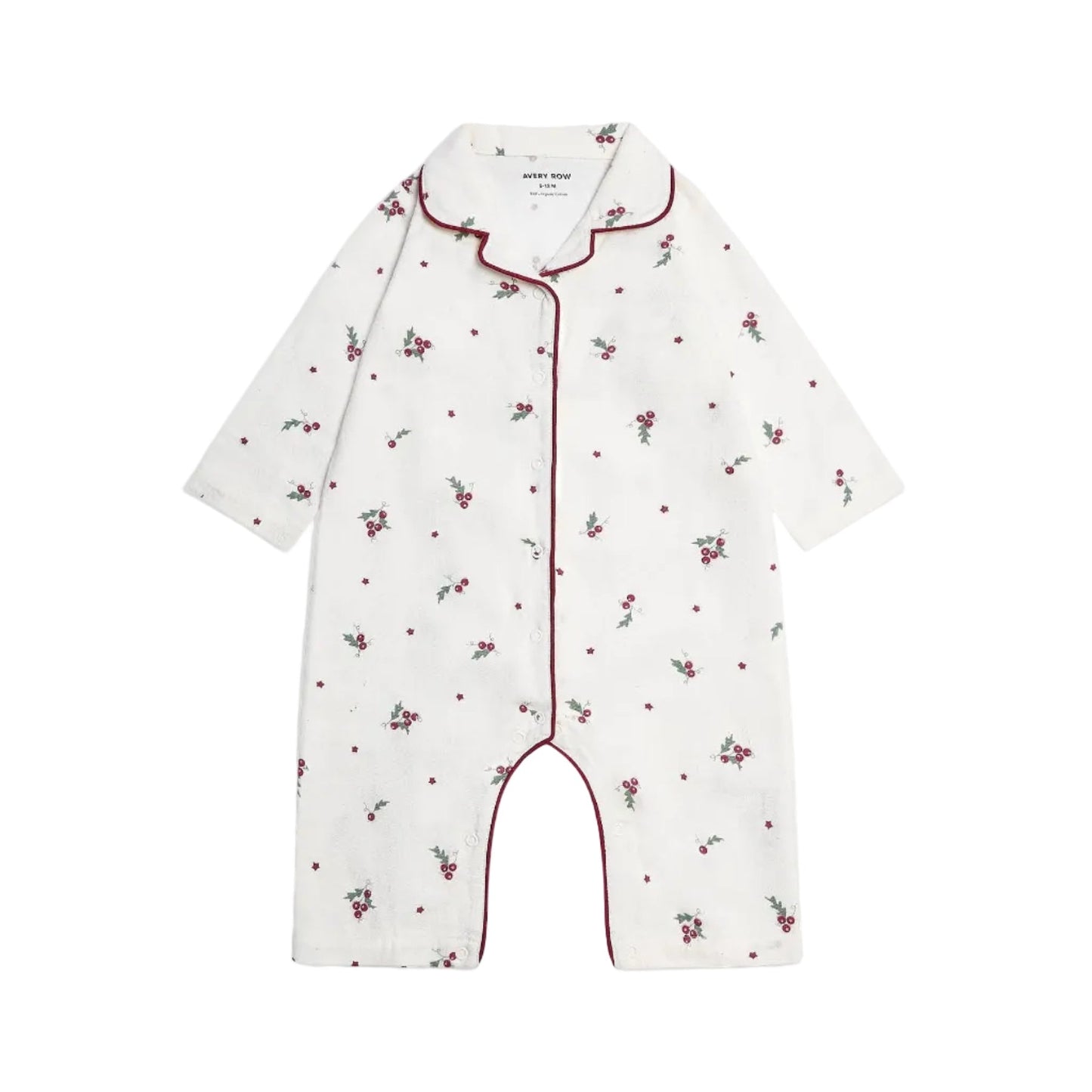 Baby Flannel Sleepsuit - Holly Scatter