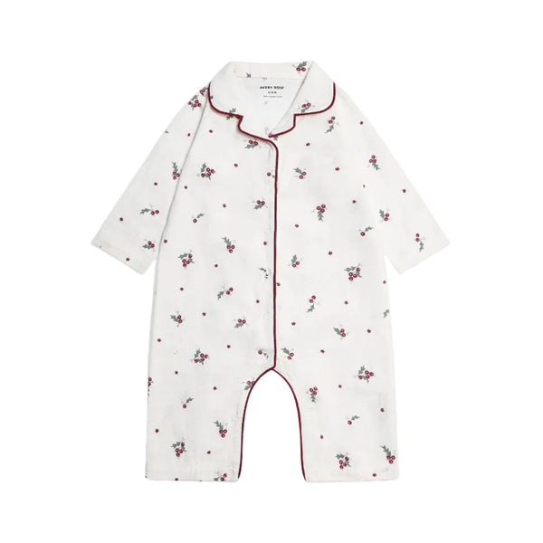 Baby Flannel Sleepsuit - Holly Scatter