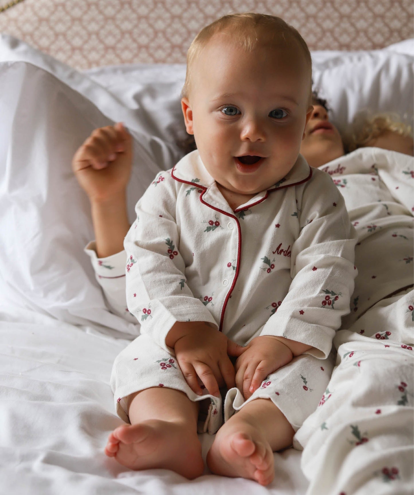 Baby Flannel Sleepsuit - Holly Scatter