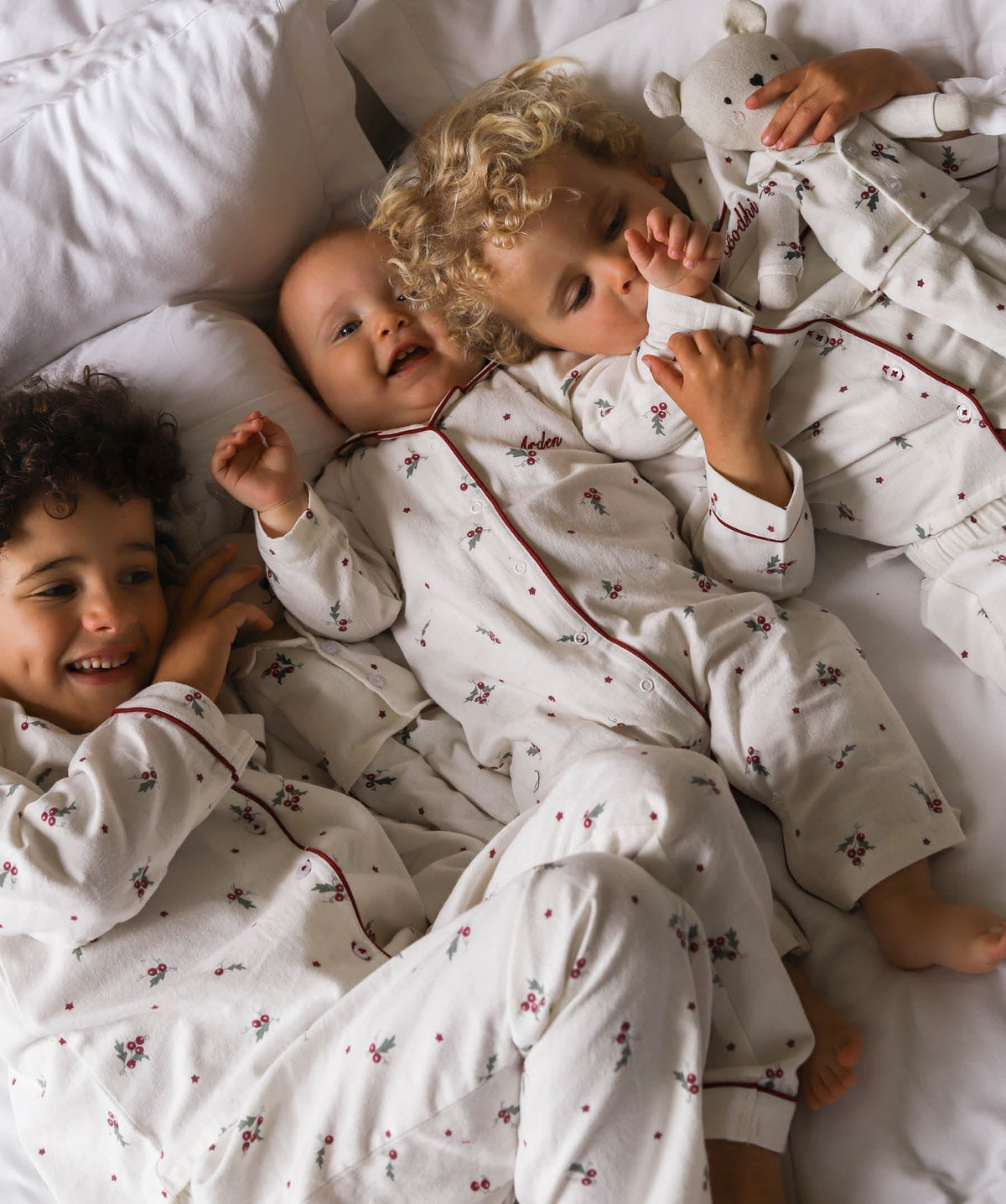 Baby Flannel Sleepsuit - Holly Scatter
